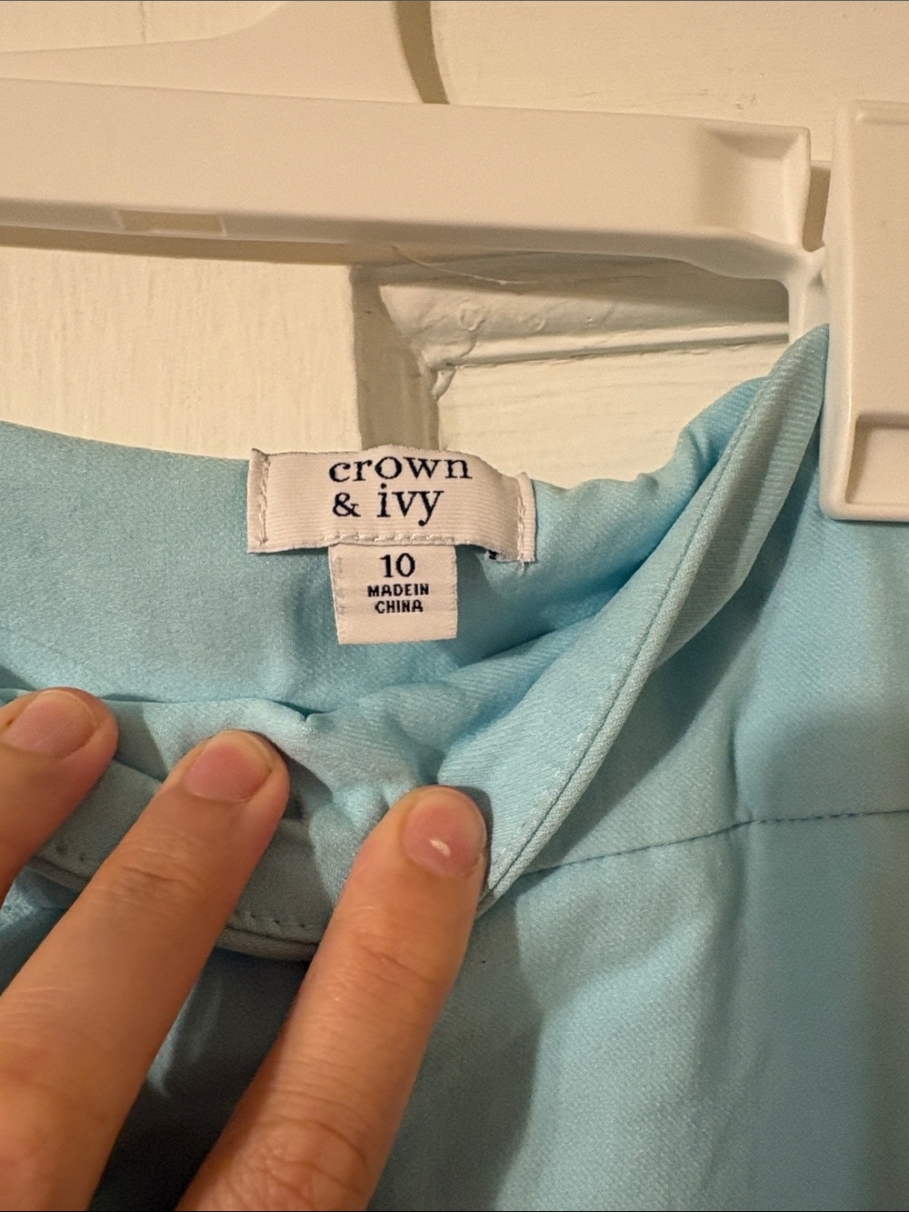 crown & ivy Light Blue Scalloped Tiered Mini Skirt - Picture 3 of 3